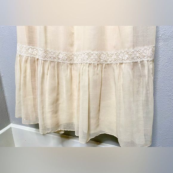 Candi Jones Prairie Pinafore Cotton Crochet Lace Ruffled  Sleeveless Maxi dress - Picture 11 of 15